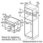 מיקרוגל בנוי משולב אפיה BOSCH בוש CMG633BB1
